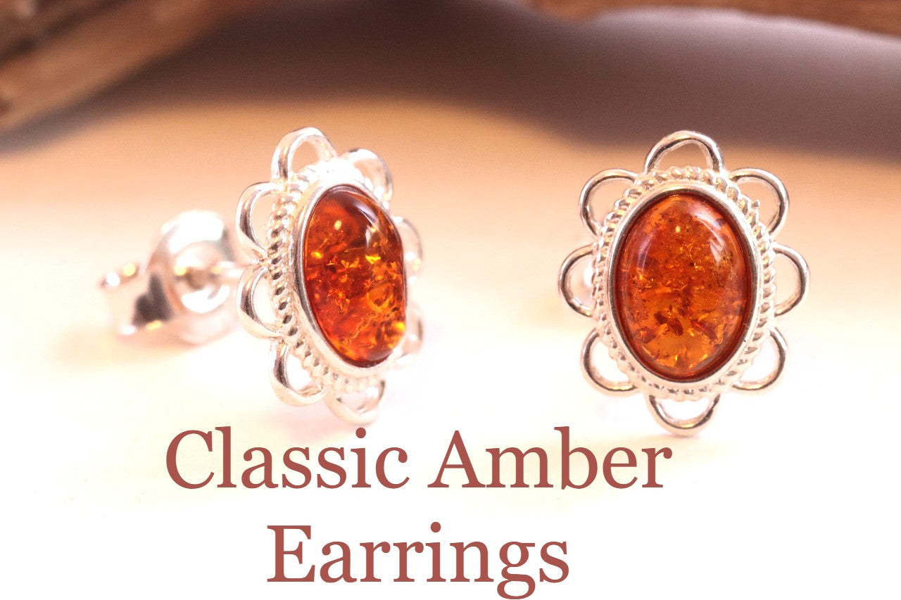 Christmas Sale - Tidy Baltic Amber Earrings