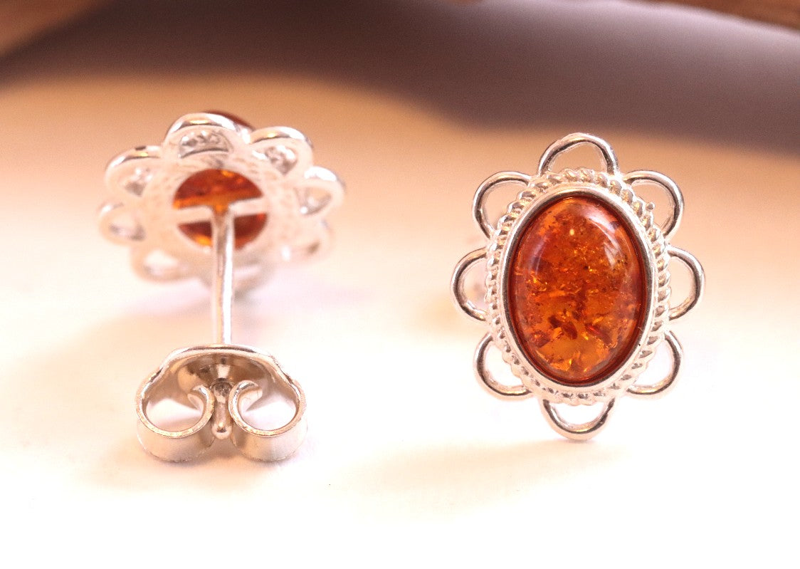 Christmas Sale - Tidy Baltic Amber Earrings