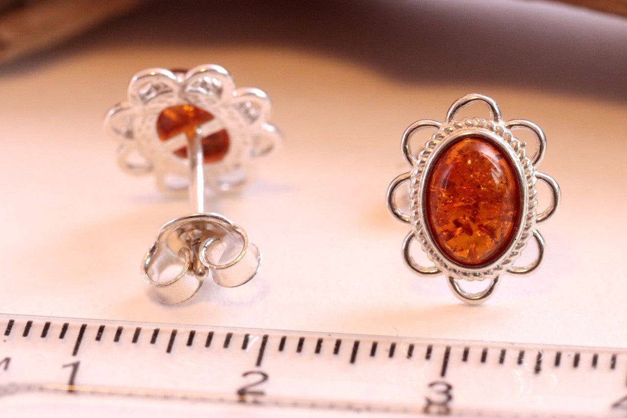 Christmas Sale - Tidy Baltic Amber Earrings