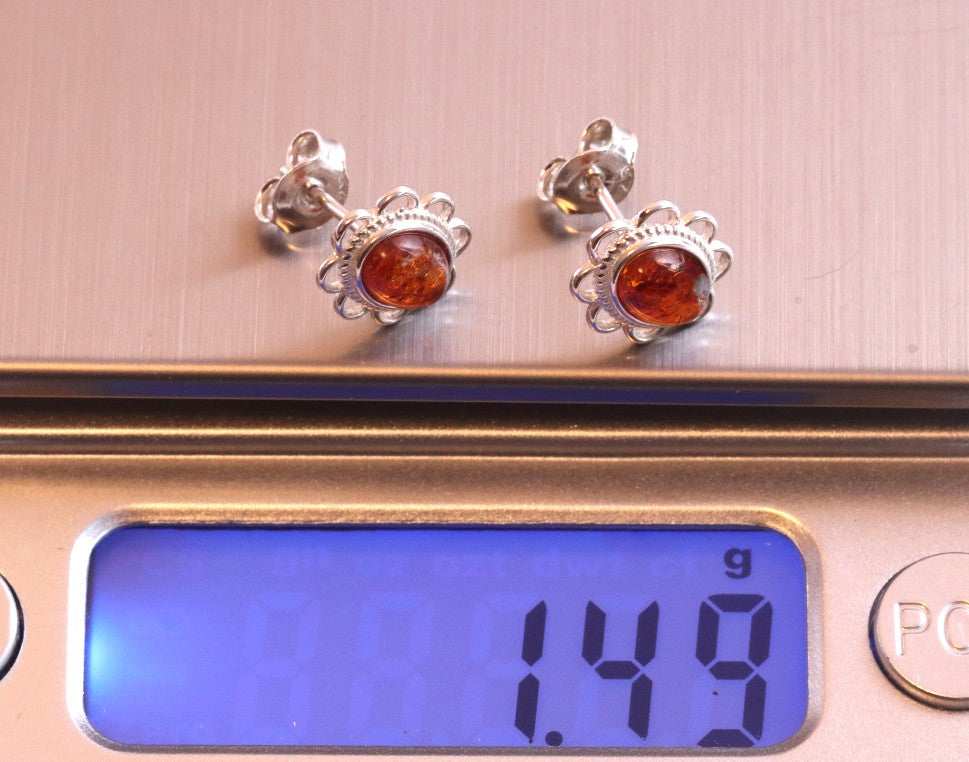 Christmas Sale - Tidy Baltic Amber Earrings