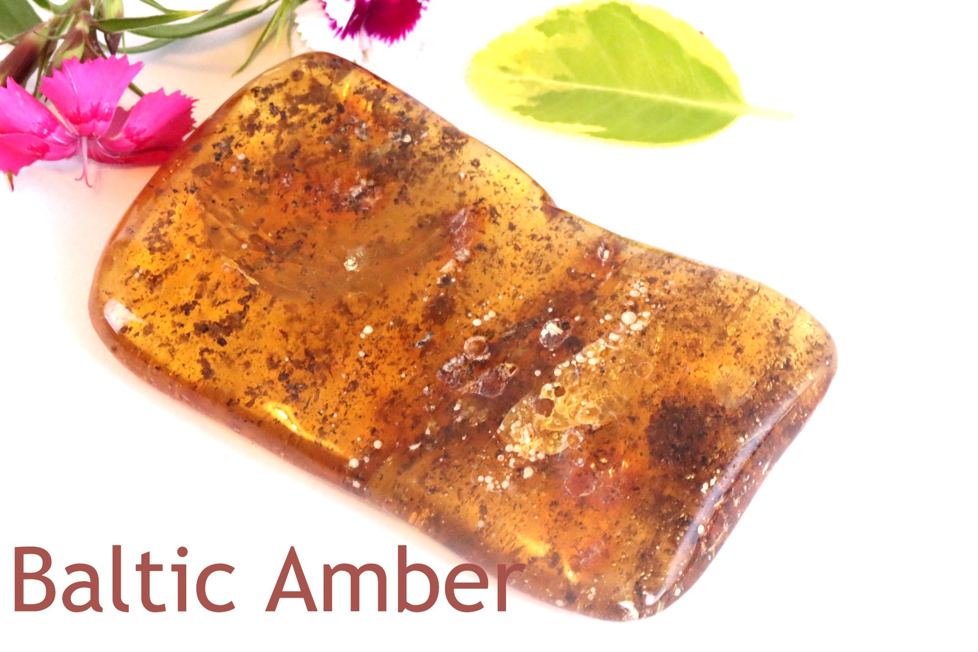 Smooth Baltic Amber Gemstone with 1000s Of Air Bubbles