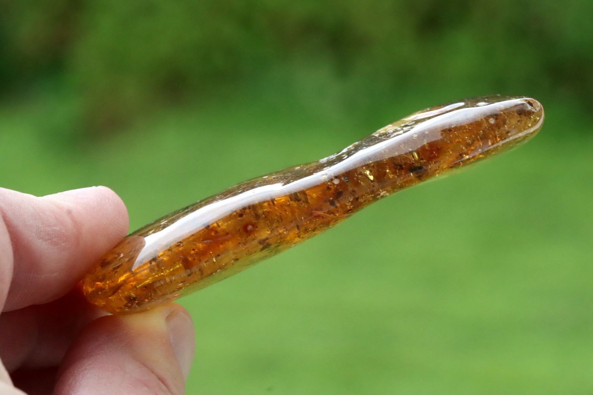 Smooth Baltic Amber Gemstone with 1000s Of Air Bubbles