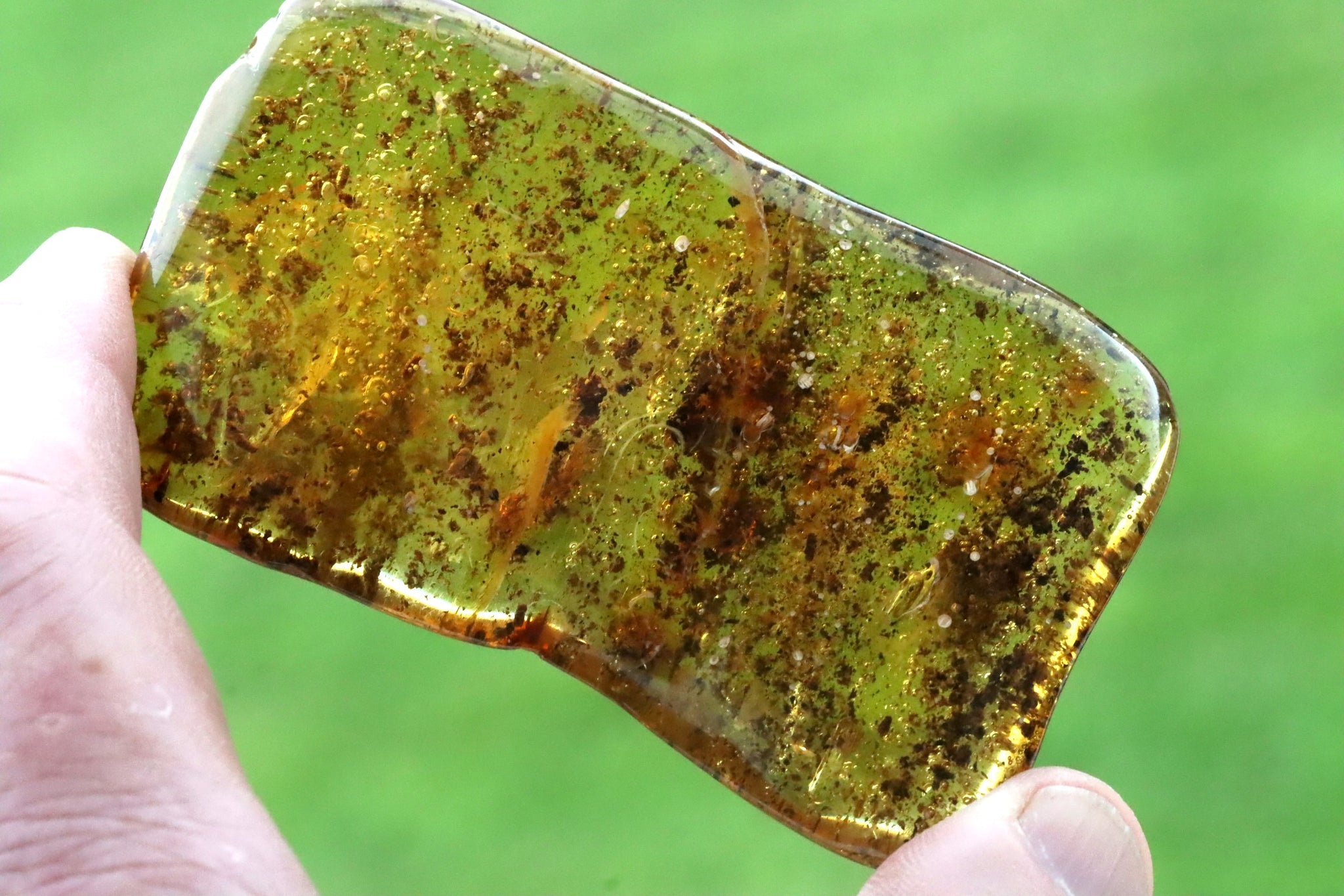 Smooth Baltic Amber Gemstone with 1000s Of Air Bubbles