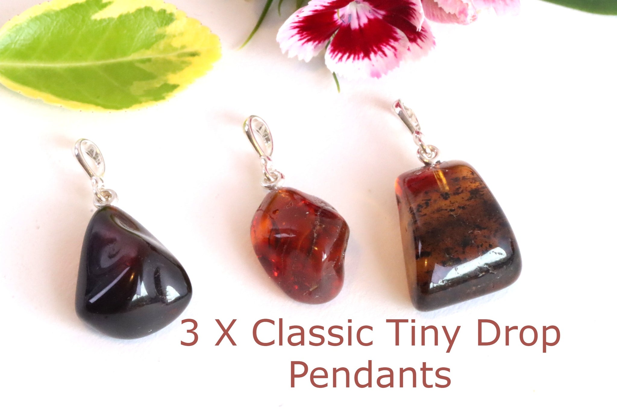 3 X Classic Tiny Drop Pendants