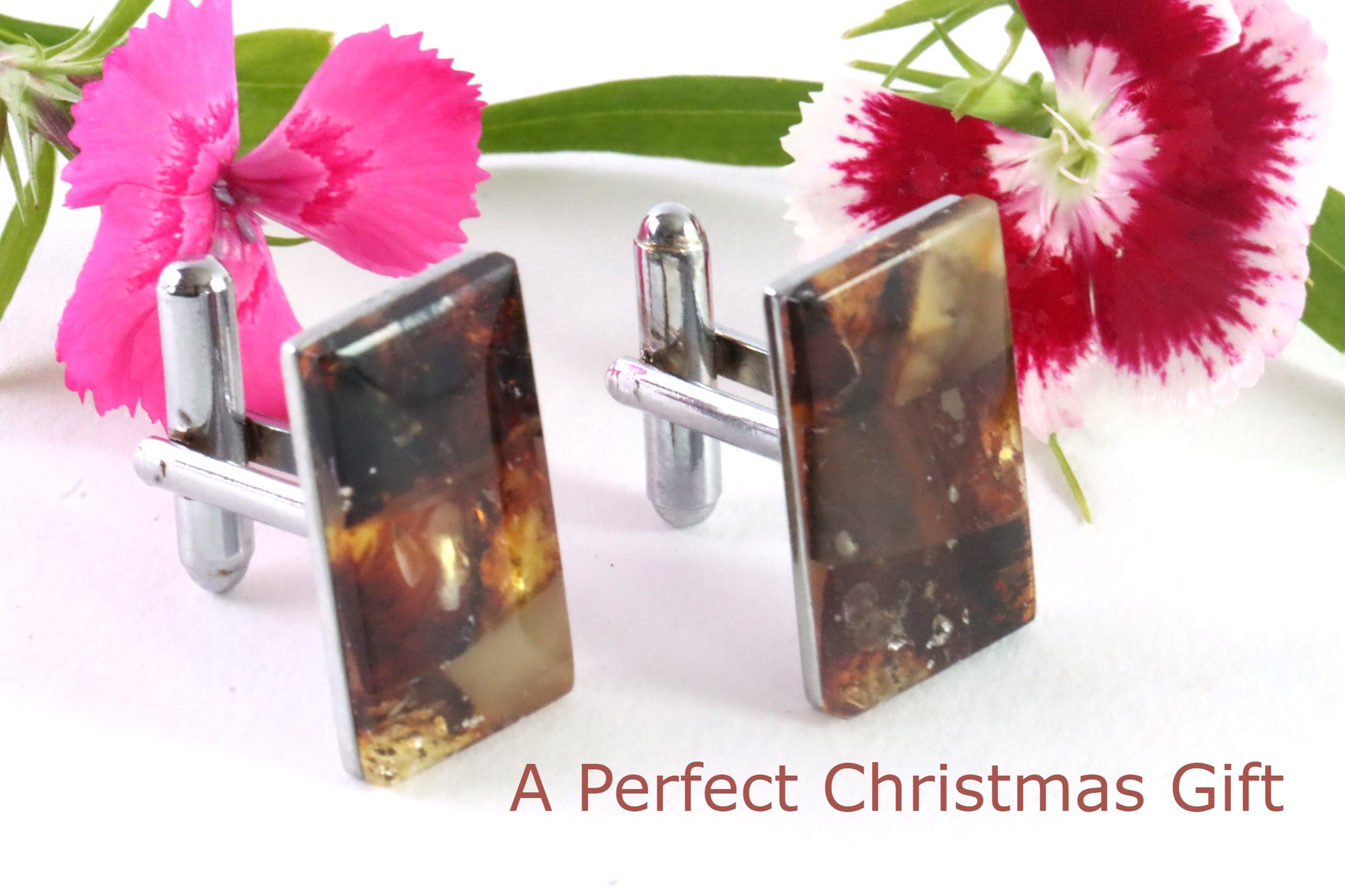 Exclusive Baltic Amber cuff links.
