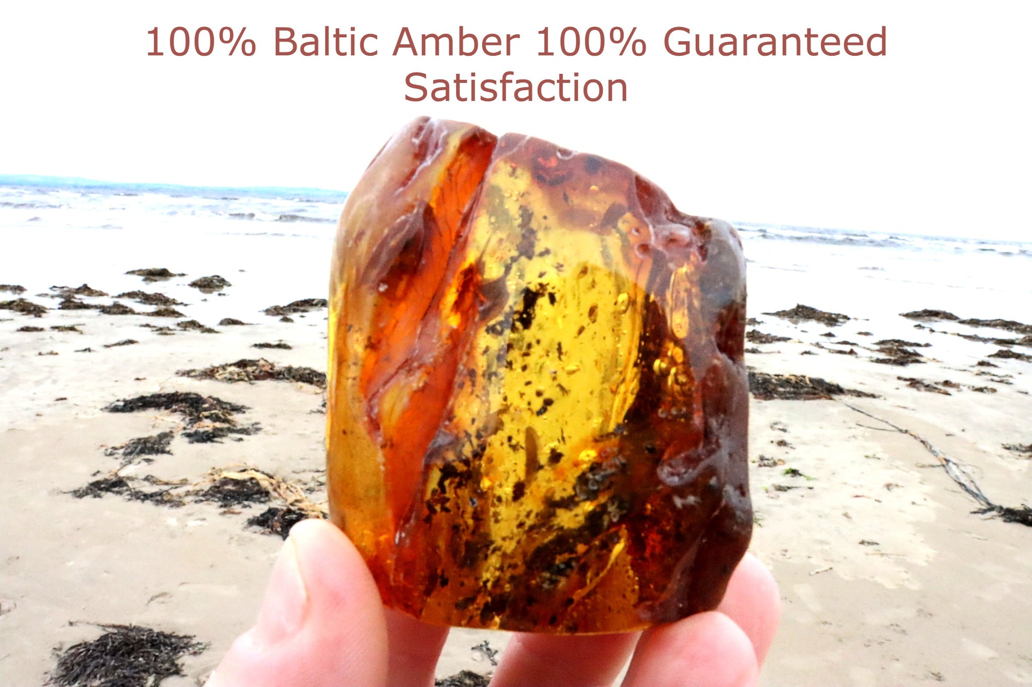 85g Museum Collector's Baltic Amber Gem with Of Air Bubbles