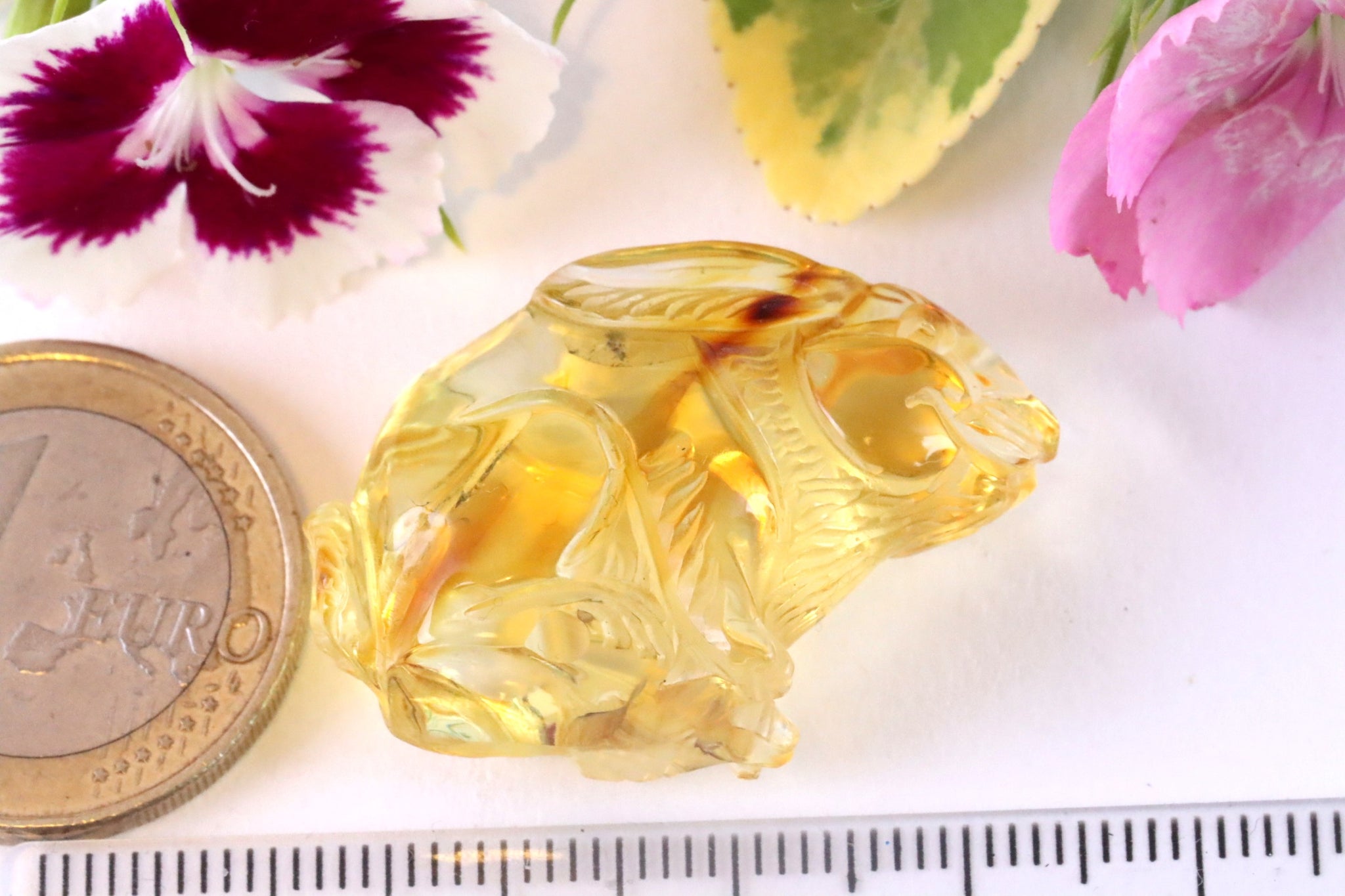 Natural Baltic Hand carved amber figurine