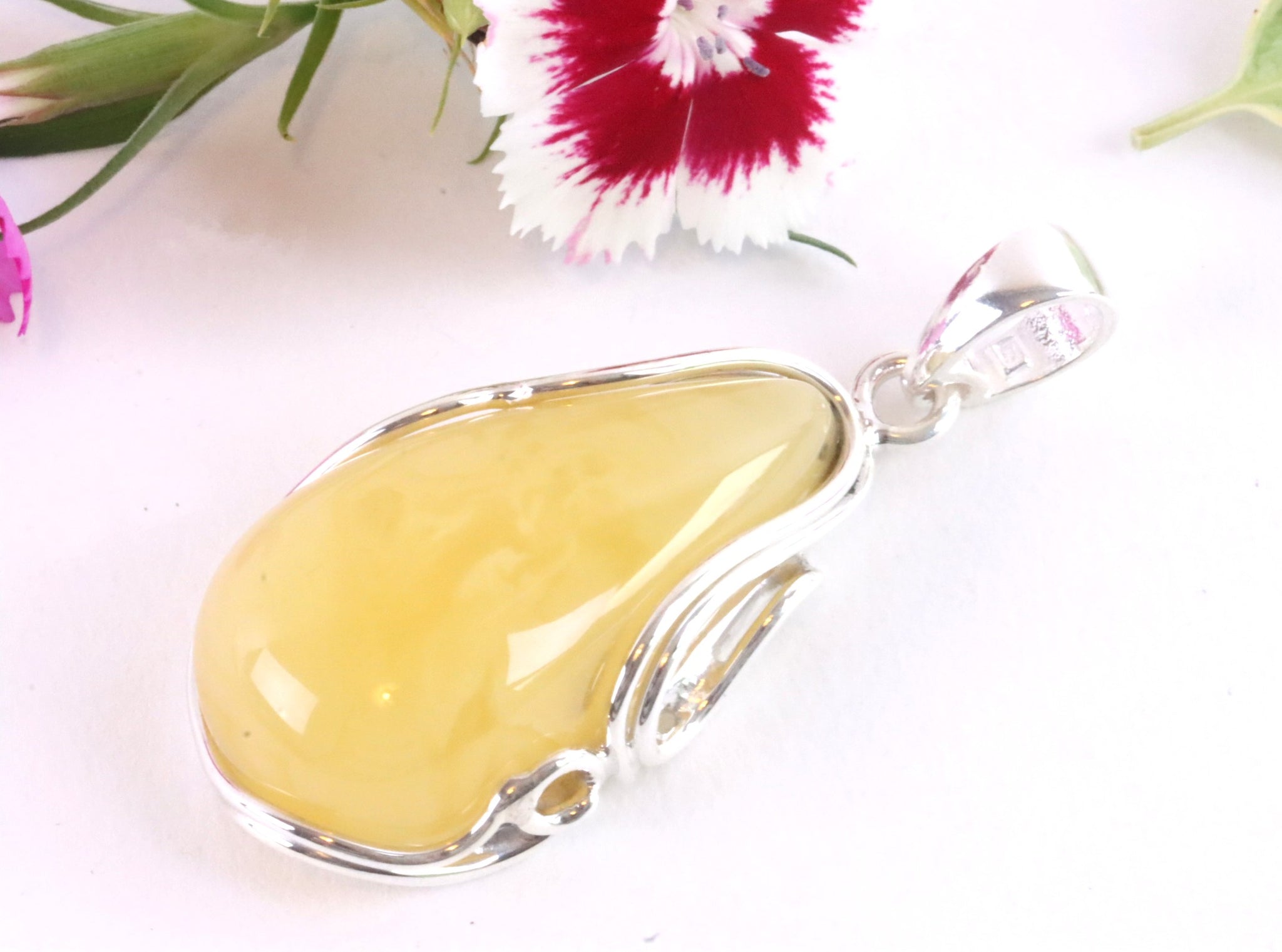 Butter Amber Gemstone Pendant