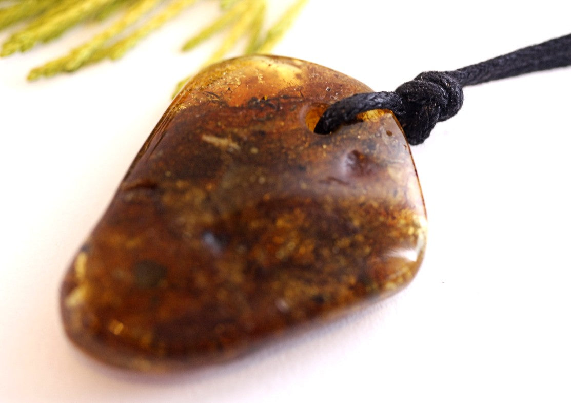 Large Natural Handmade Baltic Amber Amulet And Get Extra One FREE