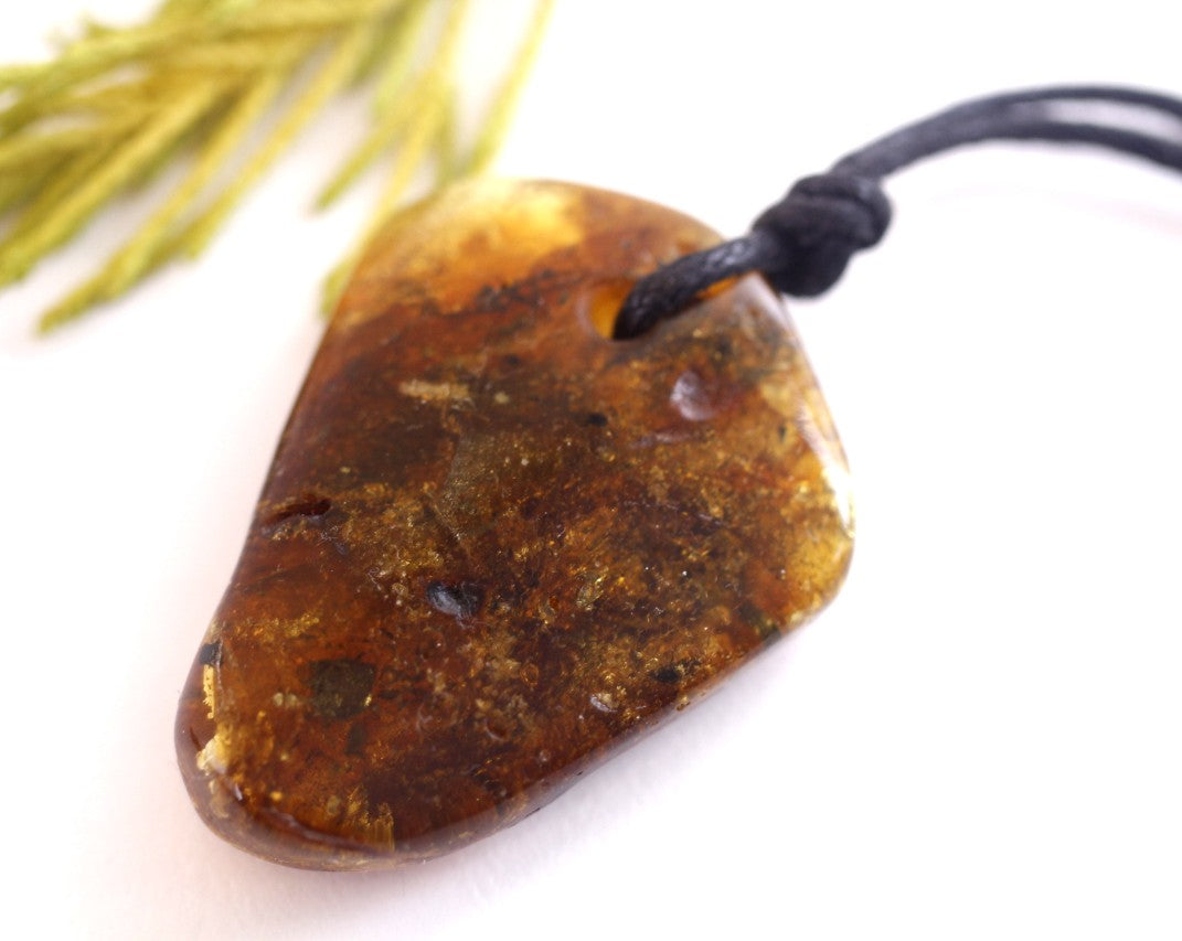 Large Natural Handmade Baltic Amber Amulet And Get Extra One FREE