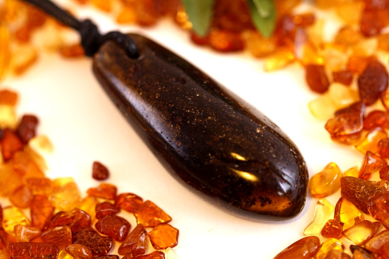 Large Amber Amulet