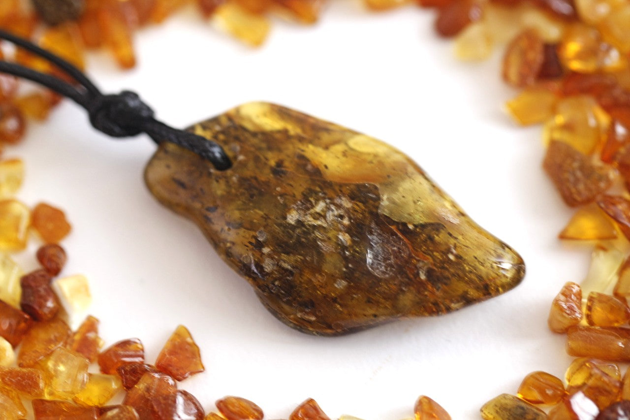 Viking Jewellery Natural Handmade Protection Amber Amulet.