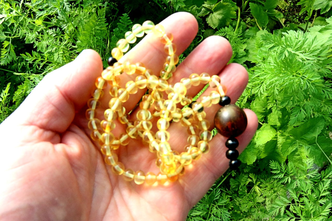 Baltic Amber Mala – 108 Baroque Beads – Buddhist Prayer Beads Buddhist Meditation Strand