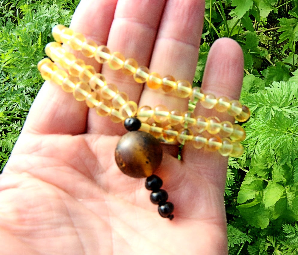 Baltic Amber Mala – 108 Baroque Beads – Buddhist Prayer Beads Buddhist Meditation Strand