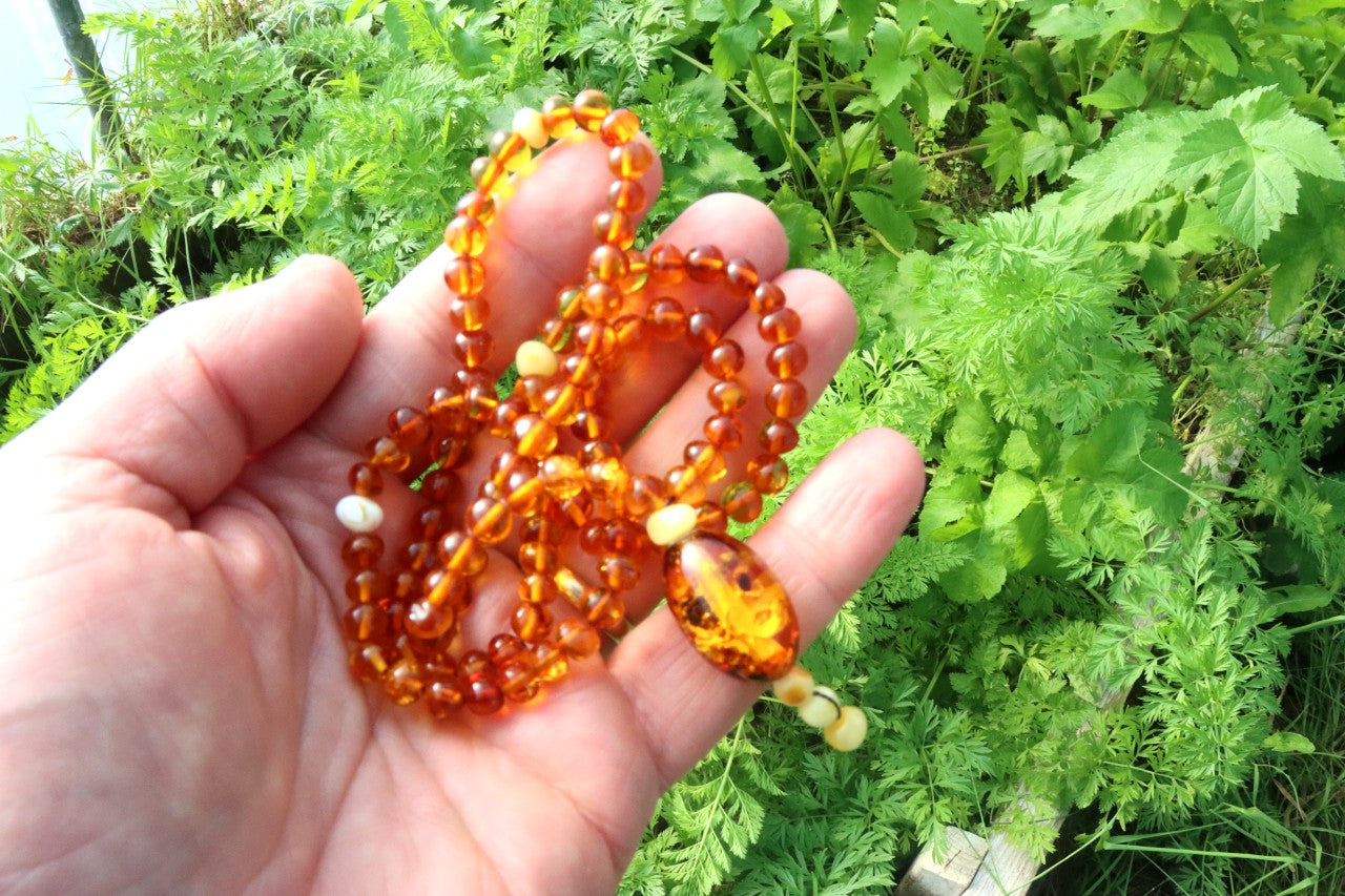 Baltic Amber Mala – 108 Baroque Beads – Buddhist Prayer Beads