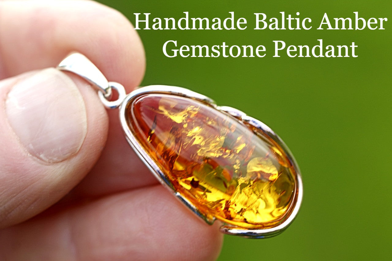 Handmade Baltic Amber Gemstone Pendant