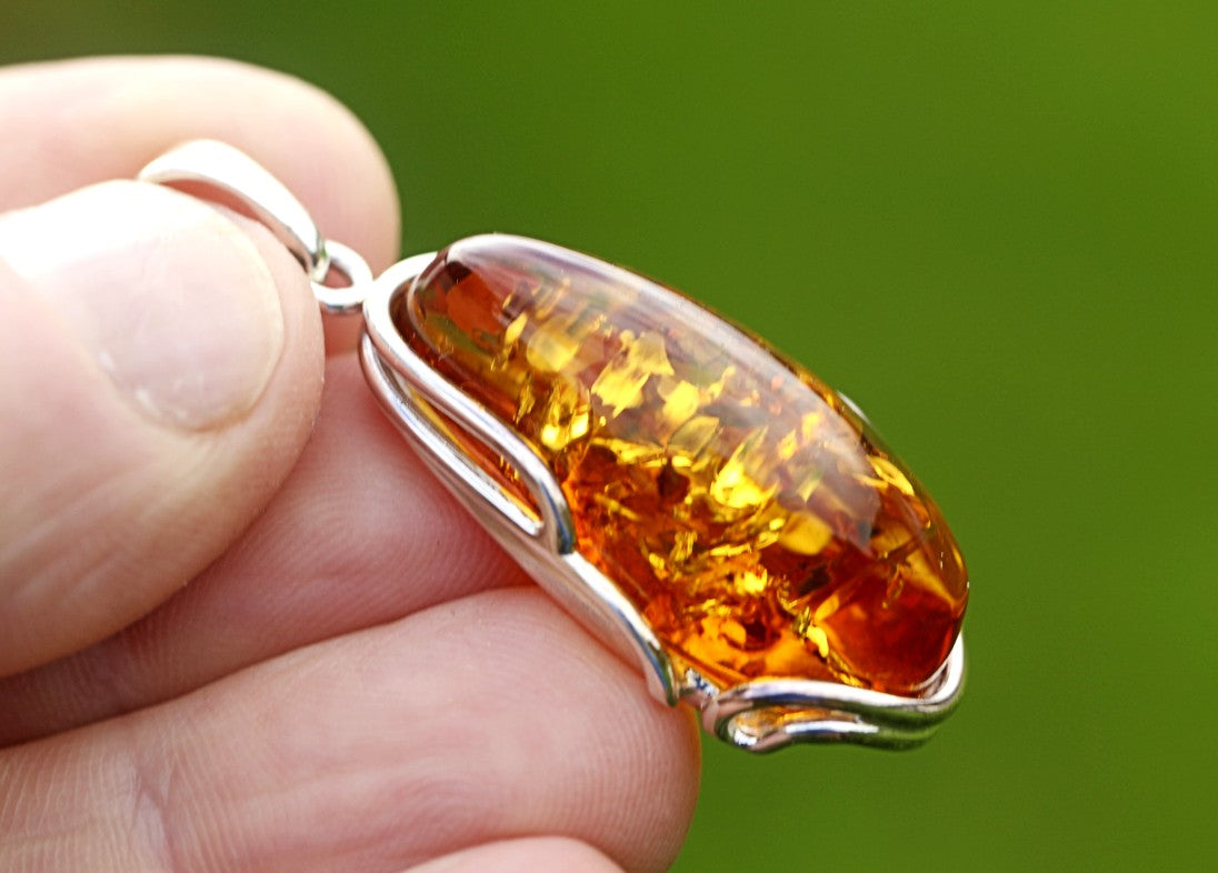 Handmade Baltic Amber Gemstone Pendant