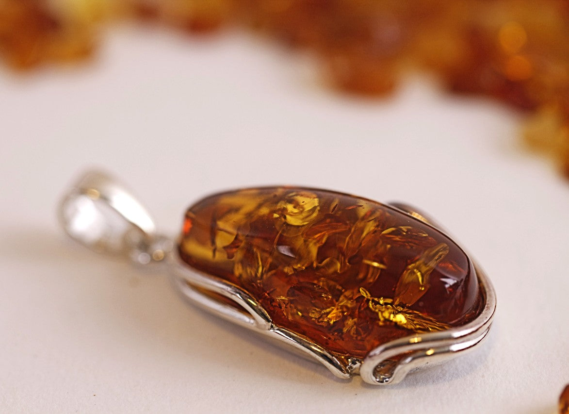 Handmade Baltic Amber Gemstone Pendant