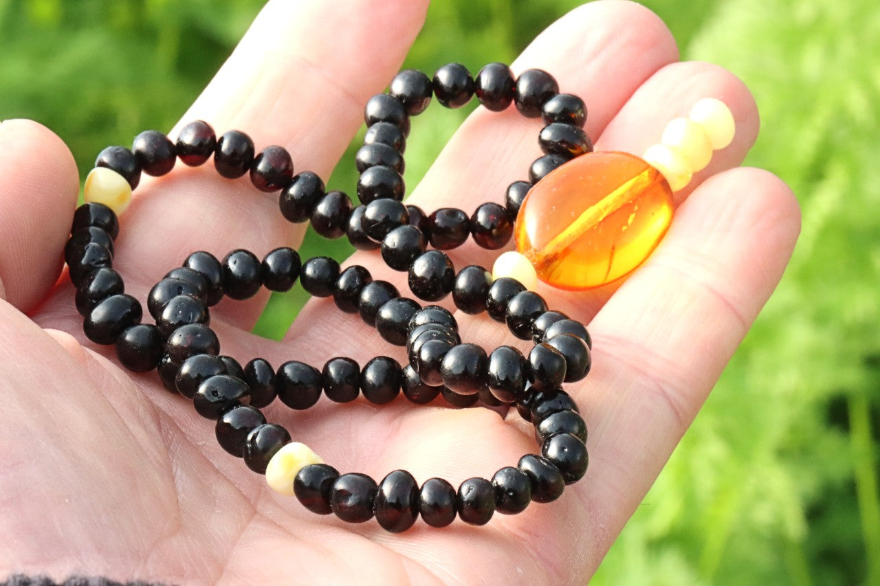 Baltic Amber Mala Prayer Beads 81 Hand-Polished Amber Beads