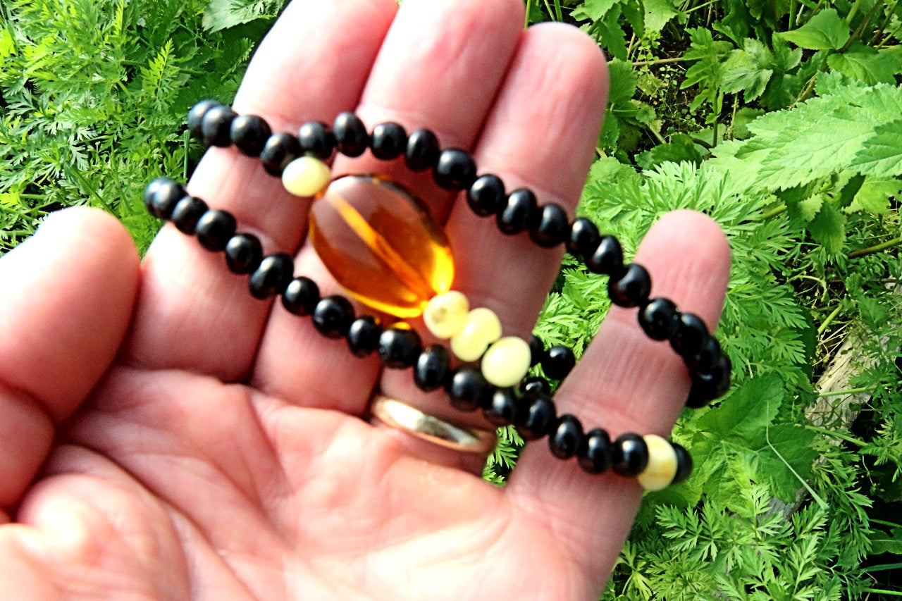 Baltic Amber Mala Prayer Beads 81 Hand-Polished Amber Beads