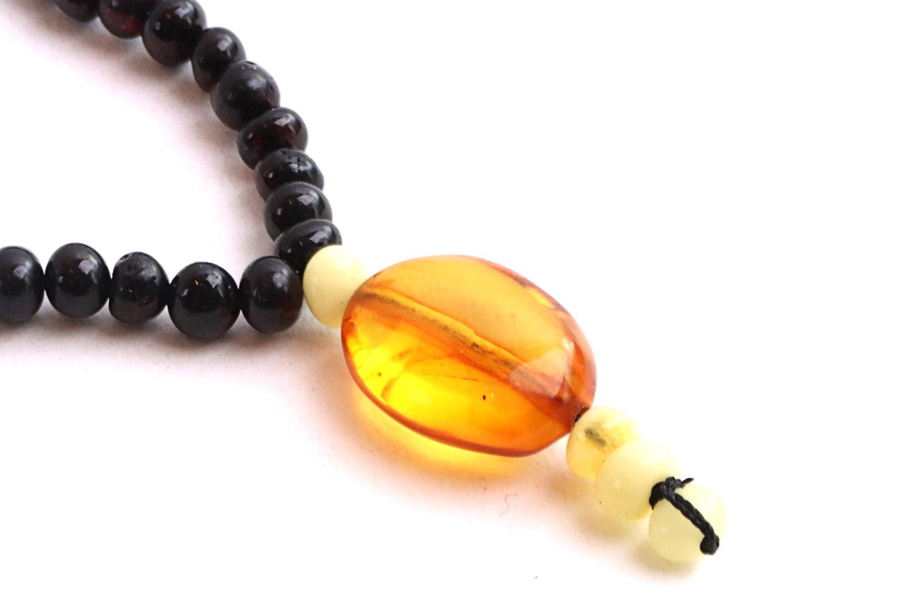 Baltic Amber Mala Prayer Beads 81 Hand-Polished Amber Beads