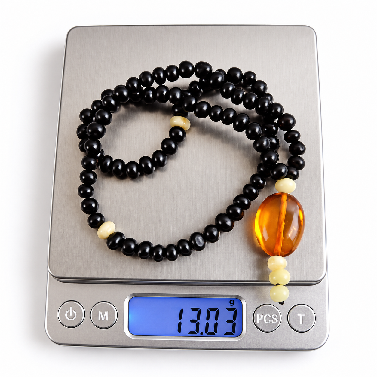 Baltic Amber Mala Prayer Beads 81 Hand-Polished Amber Beads