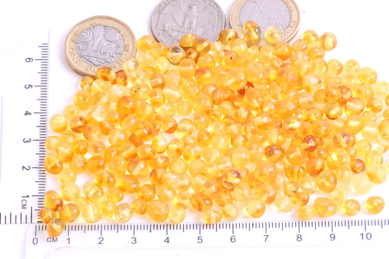 Baltic Amber Honey Beads with holes