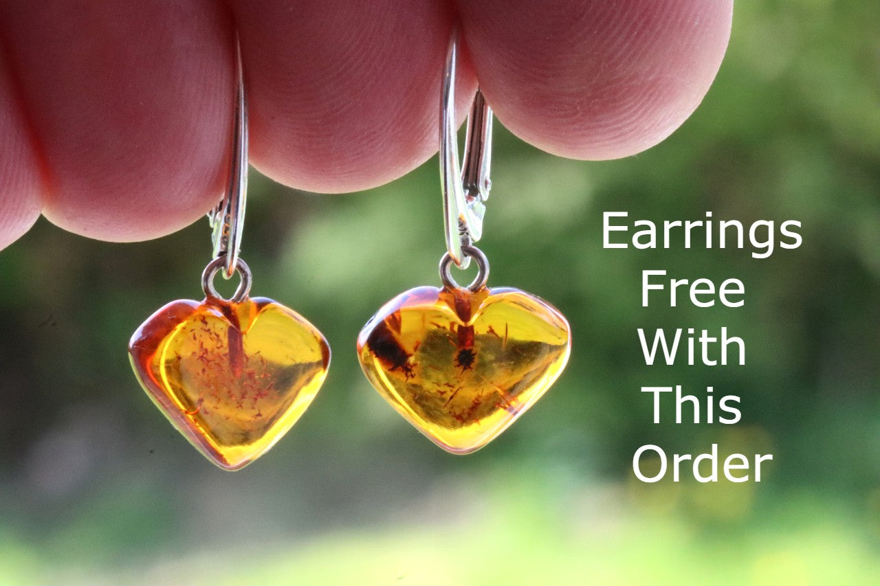 Heart Pendant and Earring Set - Special Offer