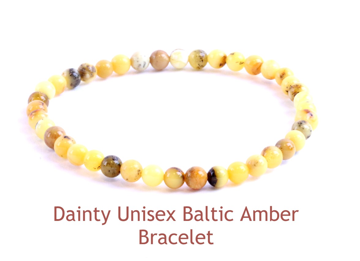 Dainty Unisex Baltic Amber Bracelet