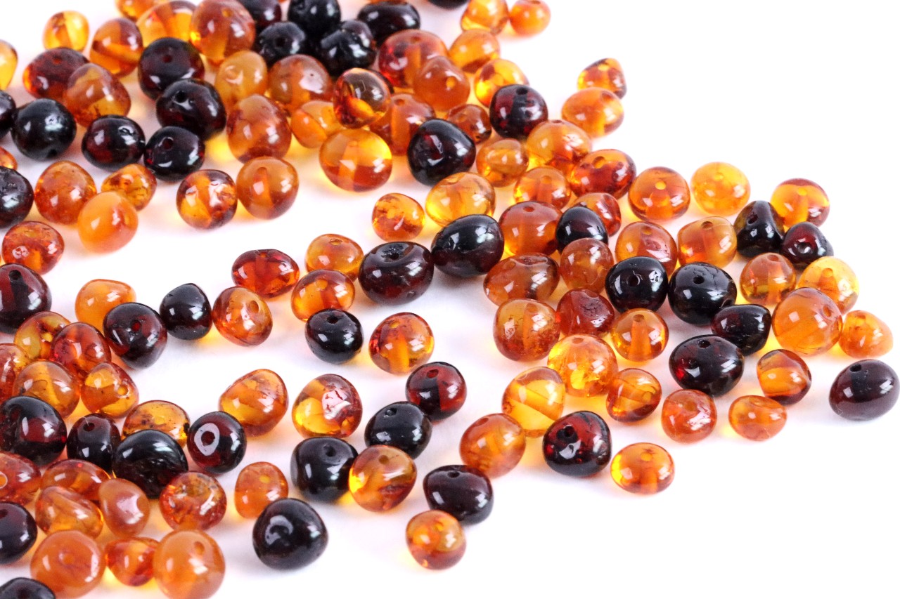 Baltic Amber Beads with holes 6mm X 5mm Approx 100 amber beads