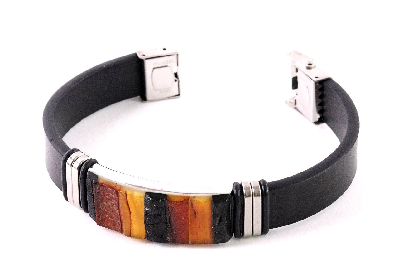leather bracelet with clip