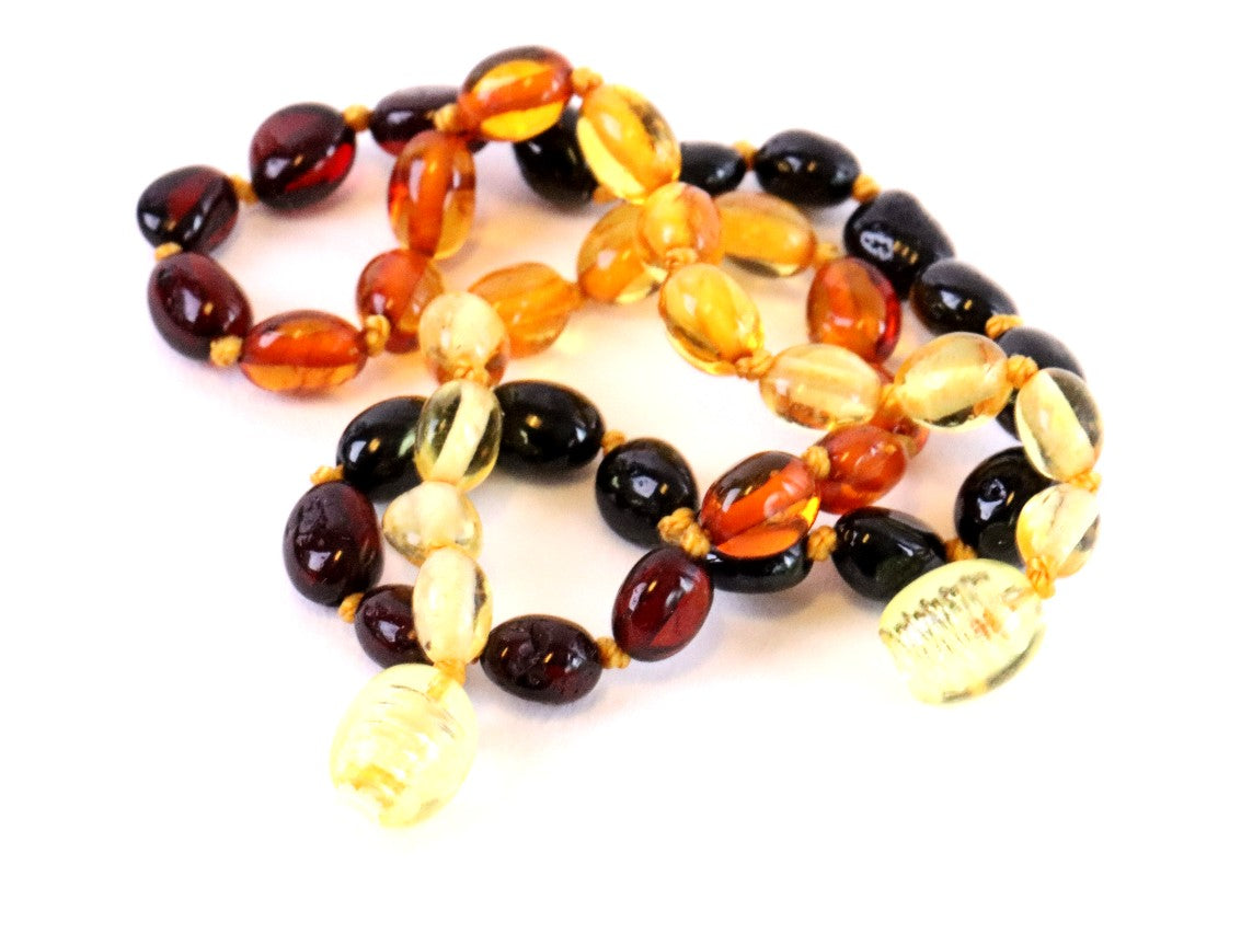 Rainbow Amber Necklace for Children