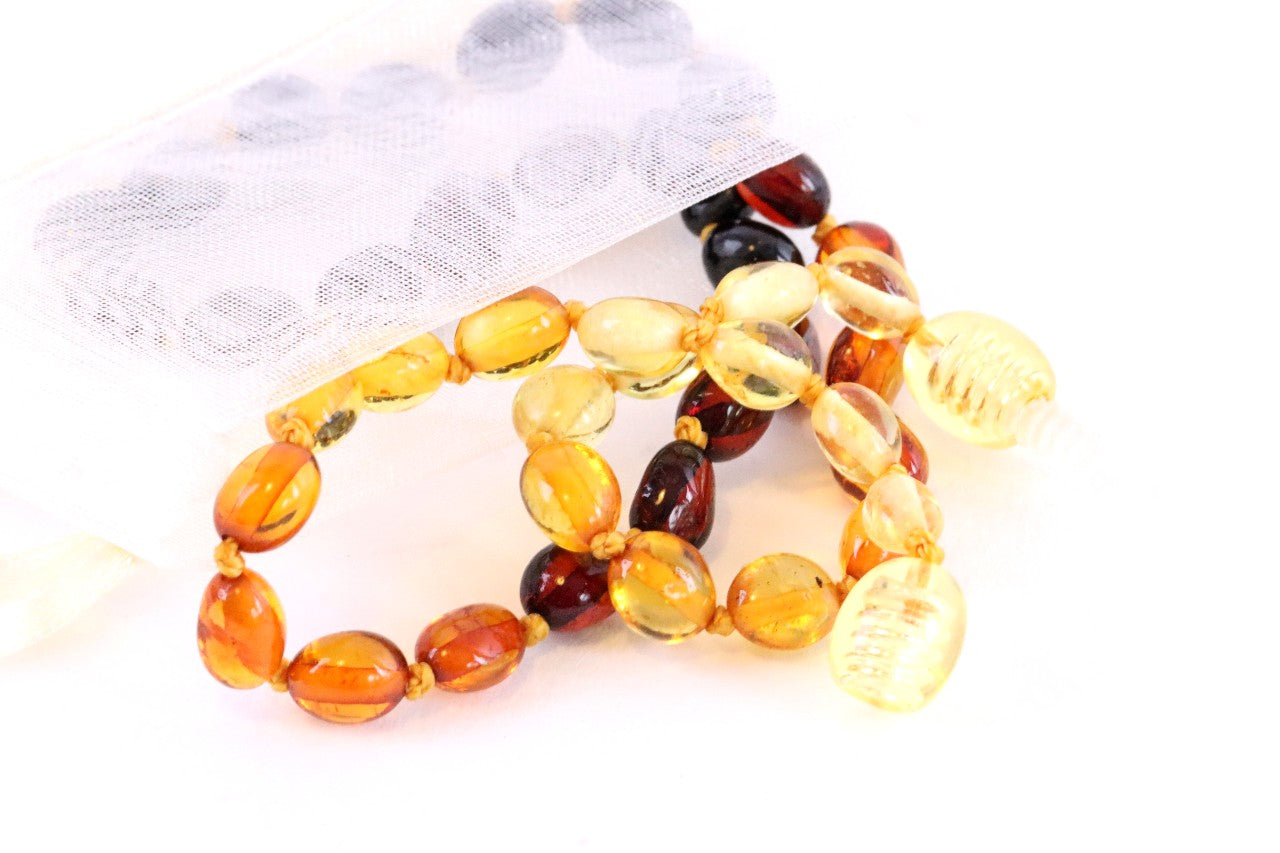 Rainbow Amber Necklace for Children