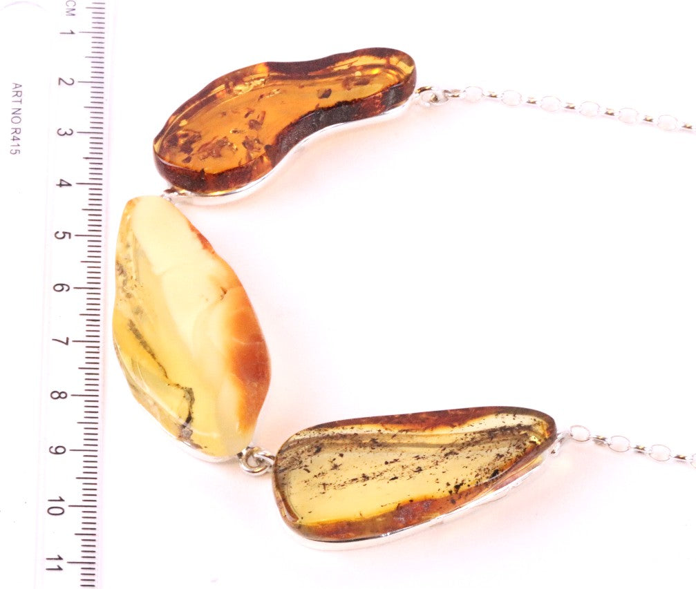 Statement Baltic Amber Pendant Necklace.