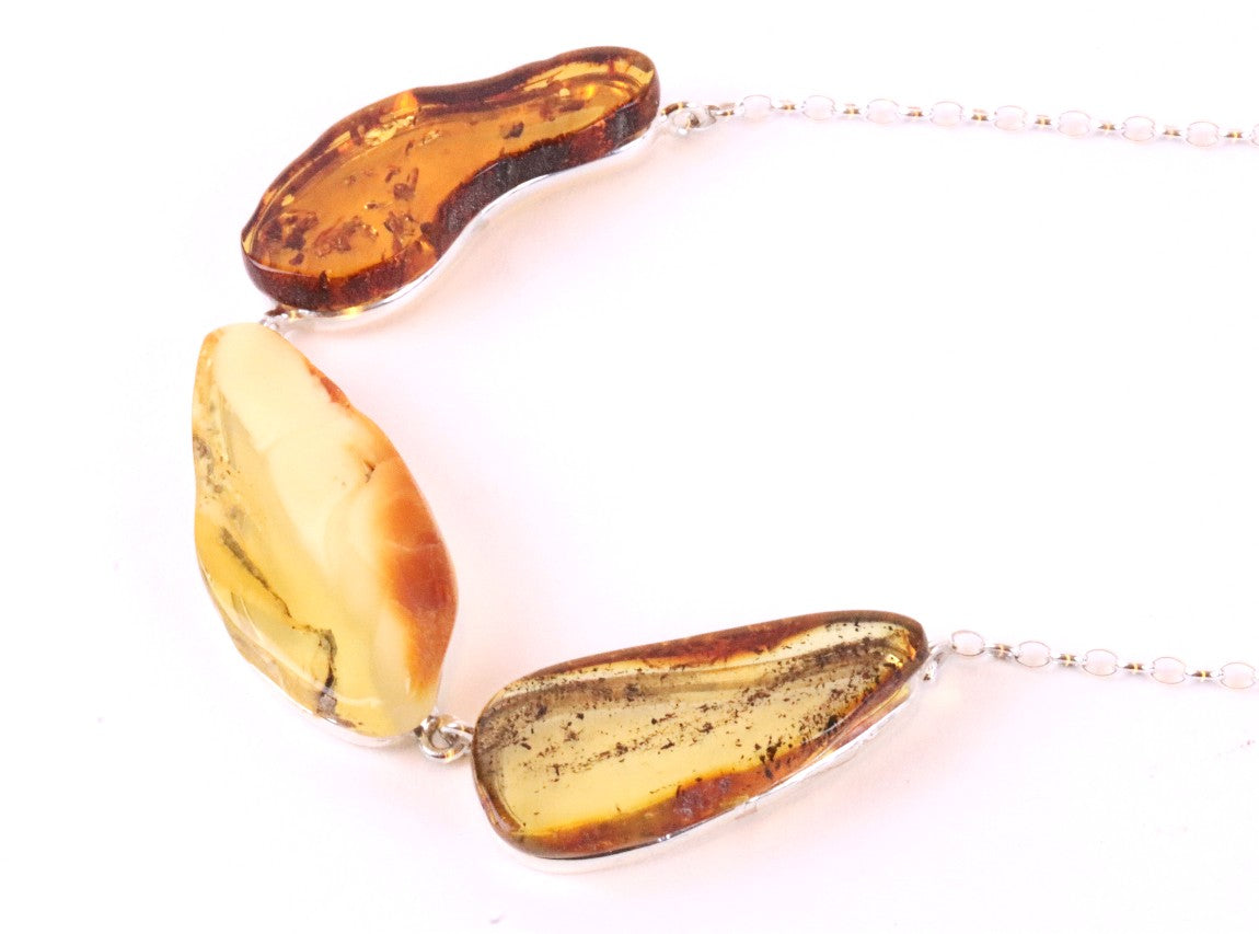 Statement Baltic Amber Pendant Necklace.