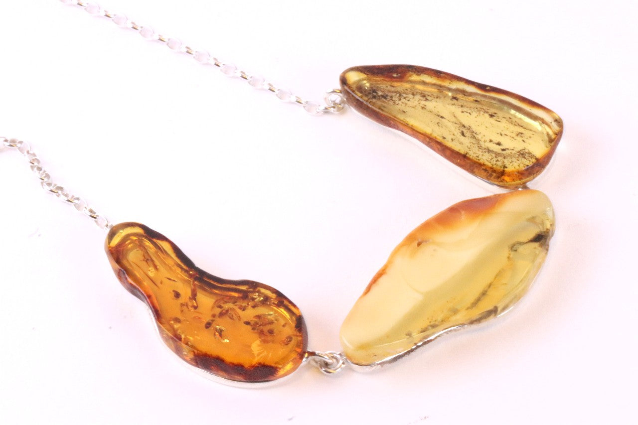 Statement Baltic Amber Pendant Necklace.