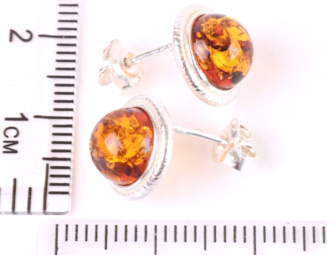 Orange Gemstone Studs