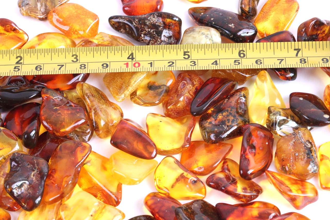 Crafters Wholesale Offer Tumbled Amber Gemstone / Average 2g - 3g each