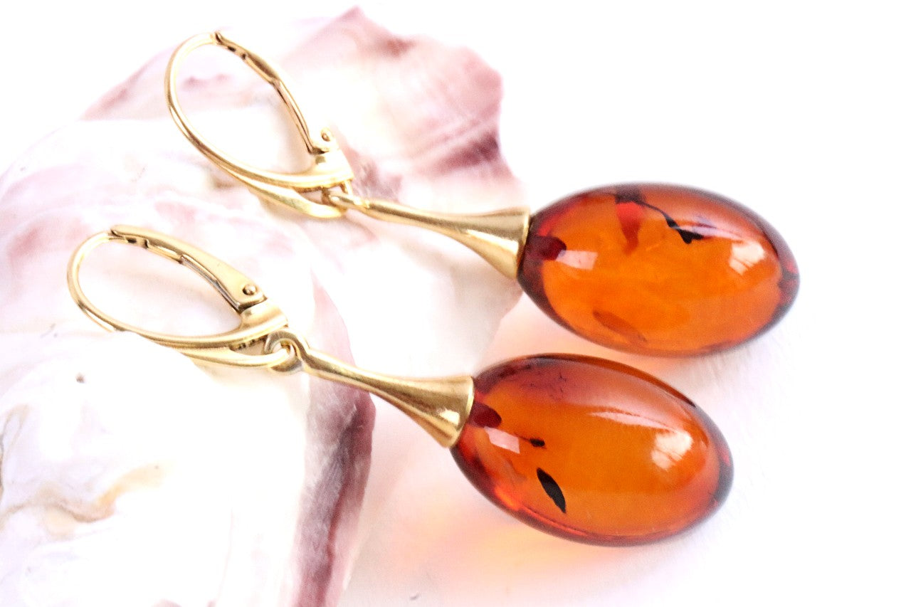 Gold plated 925 Sterling Silver Globe Earrings