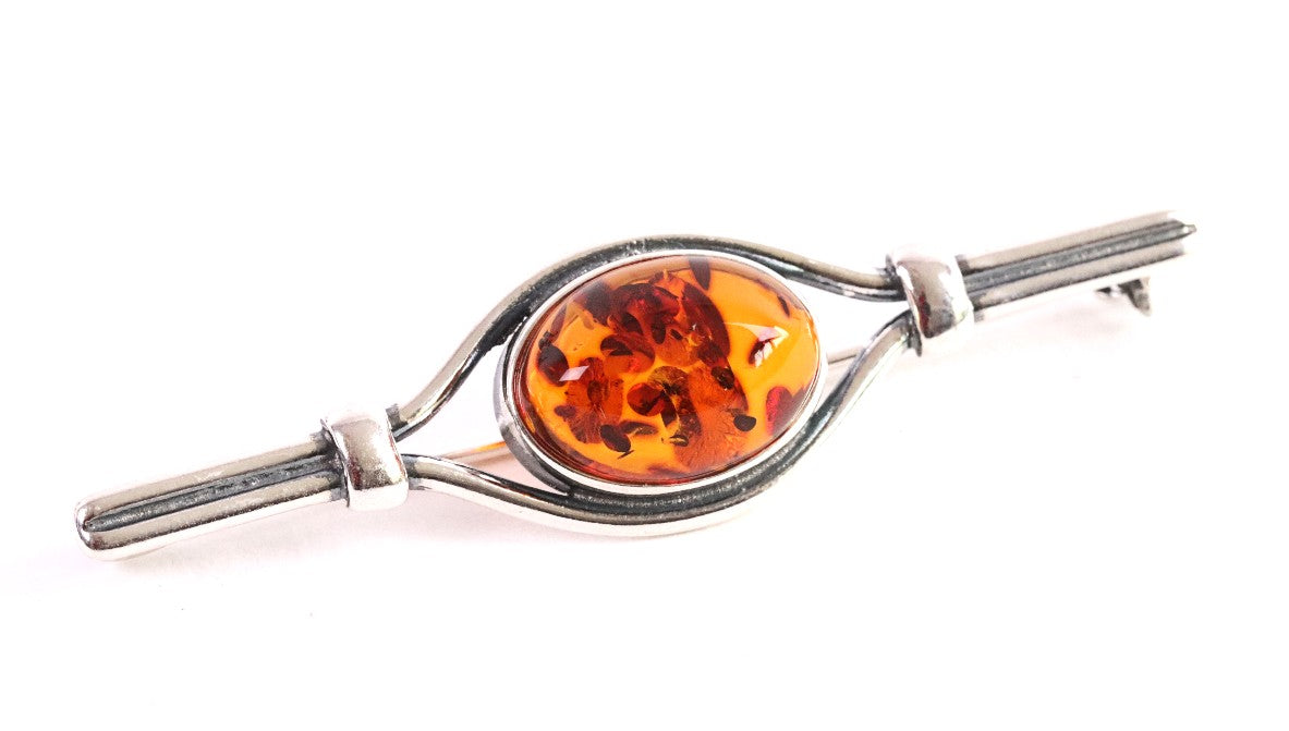 Amber brooch on sale