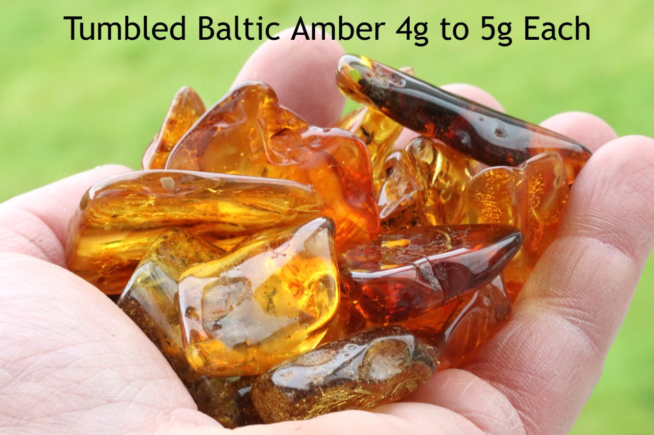 Baltic Amber Tumbled Stone / 1 Piece Average Weight 4g-5g.