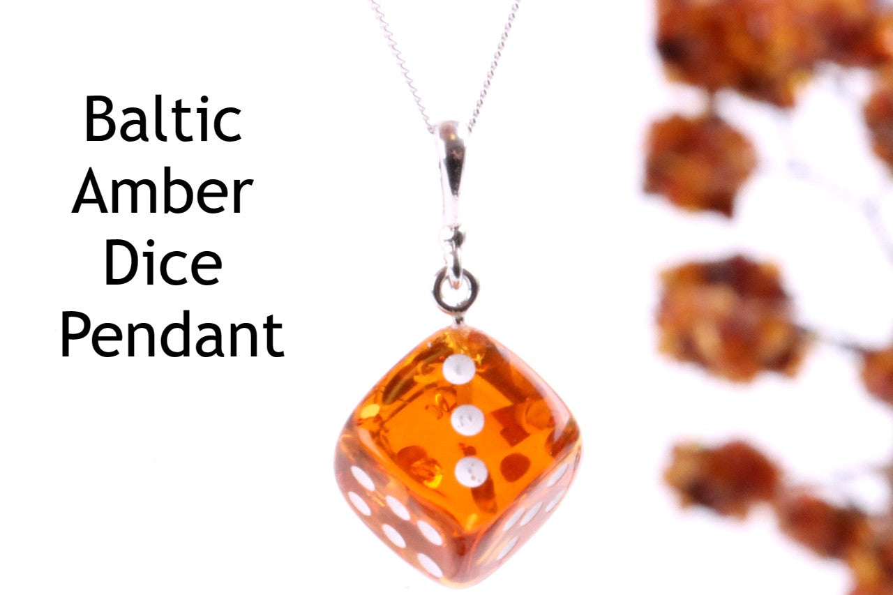 Baltic Amber Dice Pendant