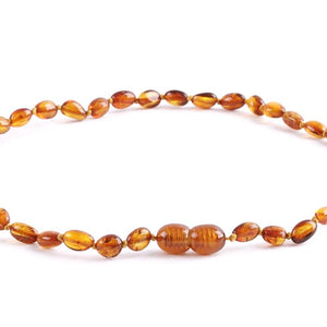 Amber Beads Ireland - Honey Bean Amber Necklace for Children - Amber SOS