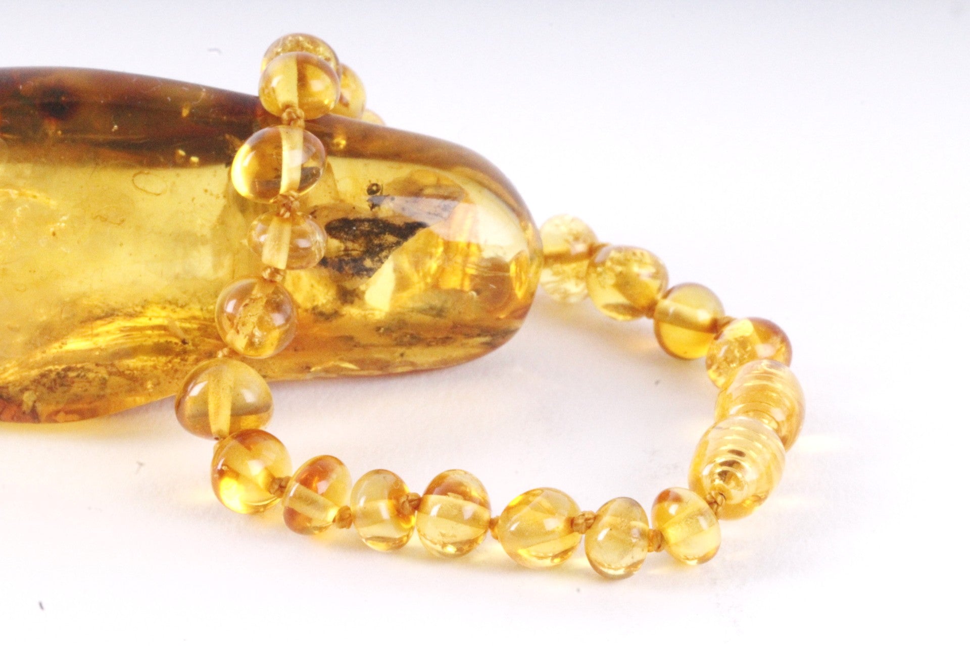 Amber Anklet Honey Beads