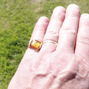 Honey Ring, Gents finger - Amber SOS