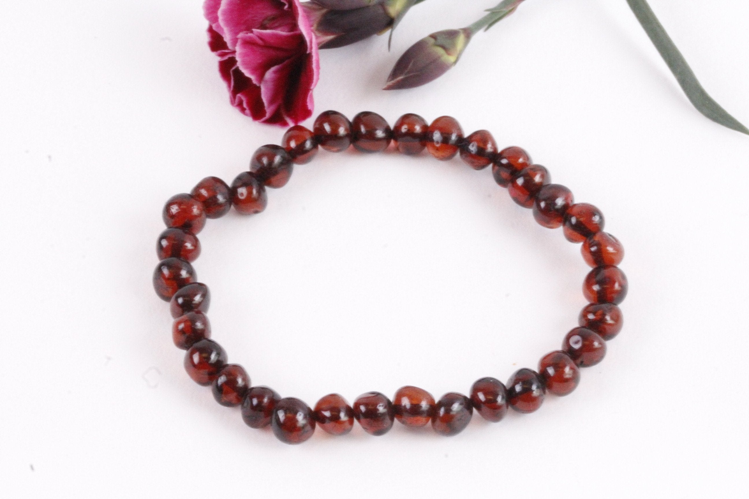 Dark Round Bracelet - Amber SOS