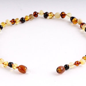 Mixed Round Amber Necklace for Children - Amber SOS