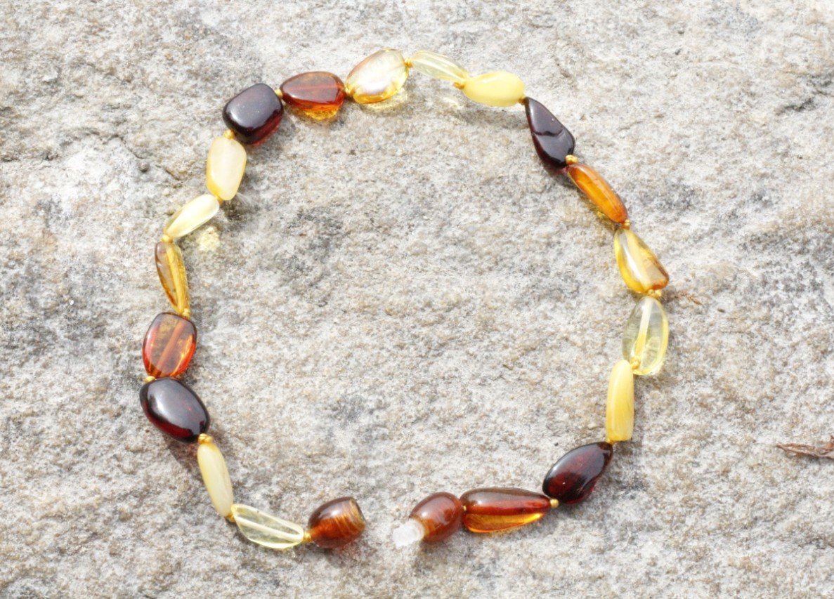 Mixed Bean Adult Anklet - Amber SOS