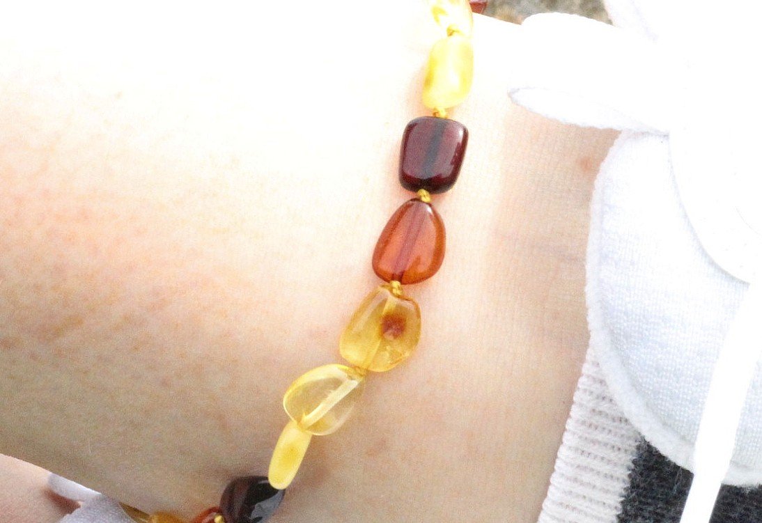 Mixed Bean Adult Anklet - Amber SOS