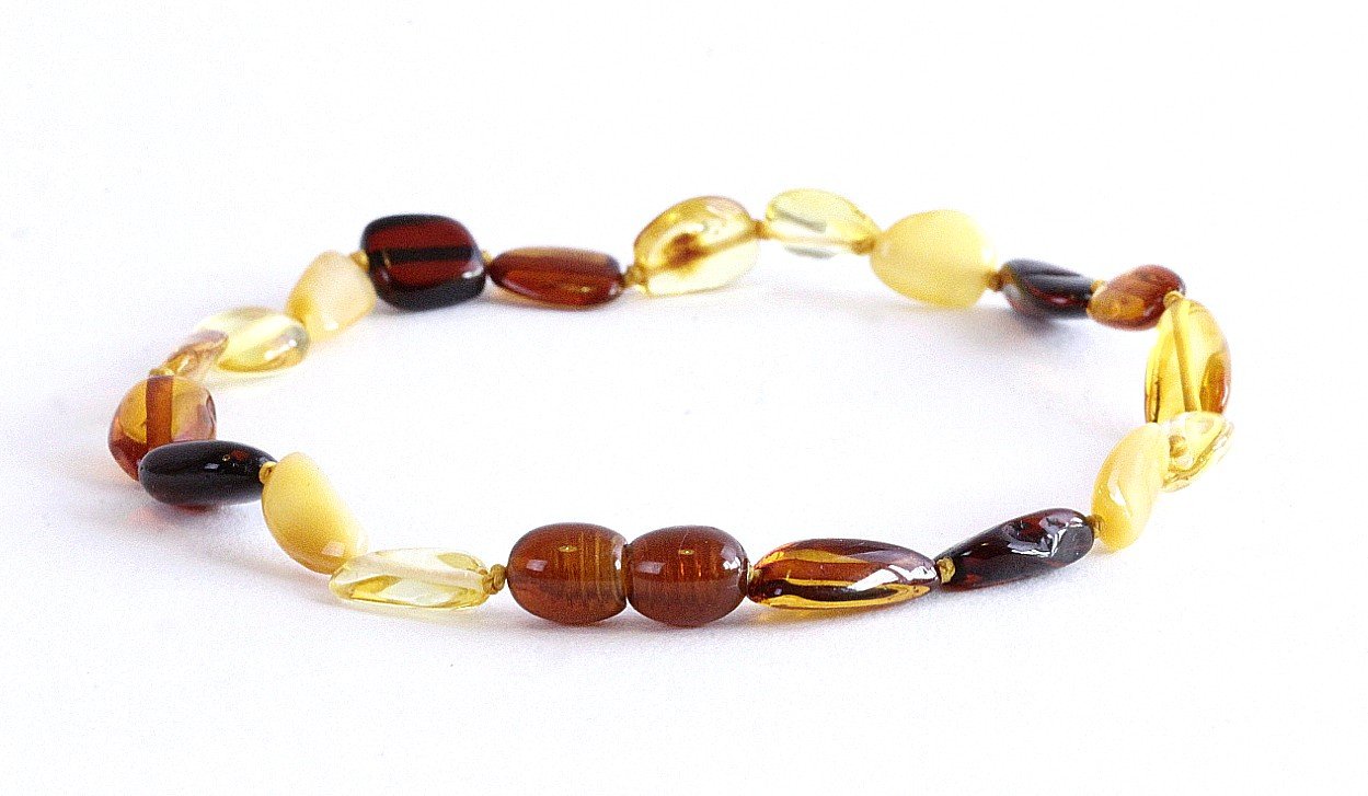 Mixed Bean Adult Anklet - Amber SOS